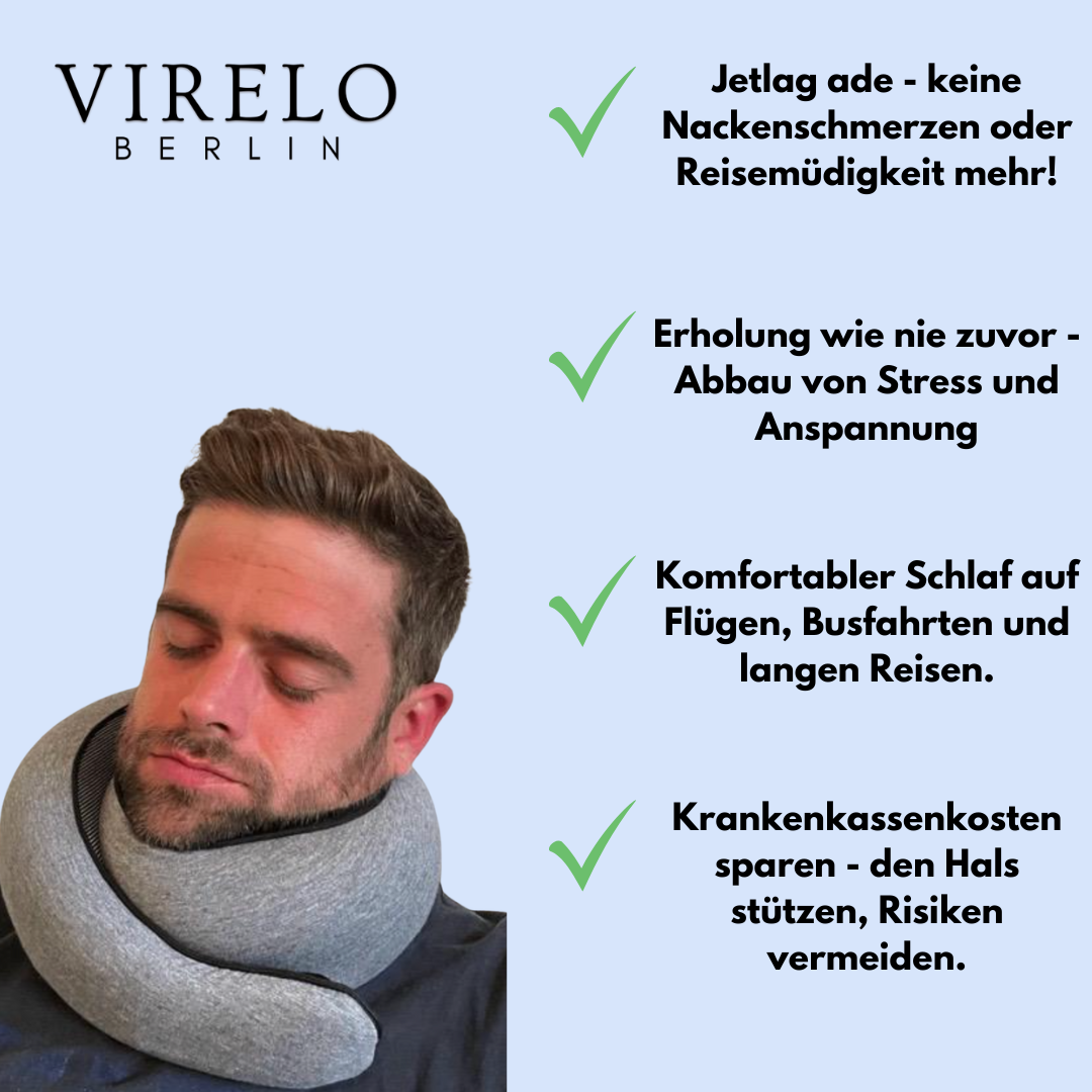 RelaxEase | Ergonomisches Nackenkissen für himmlische Entspannung ✈️