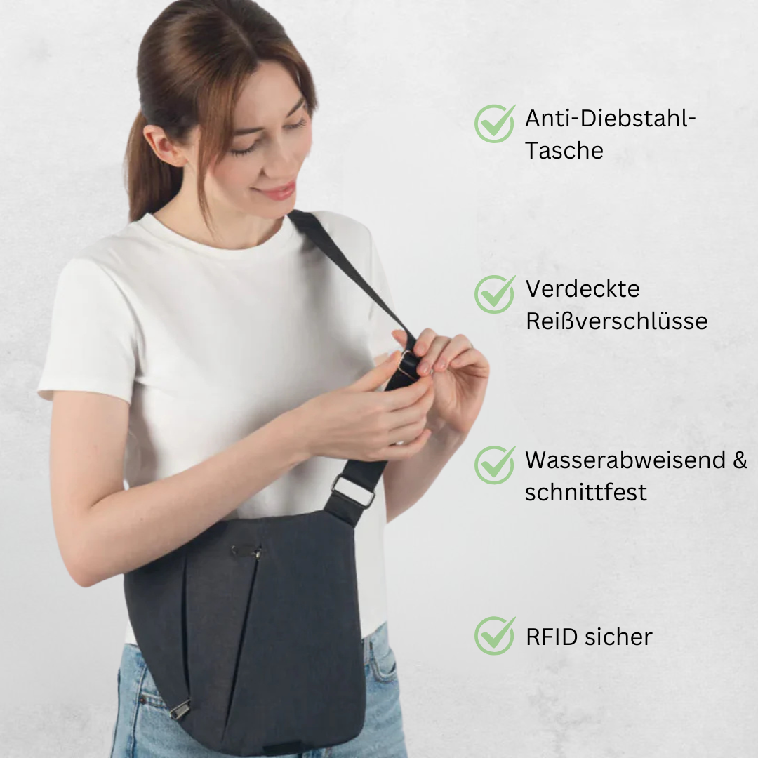 Anti-Diebstahl-Umhängetasche | Leicht reisen, sorgenfrei reisen