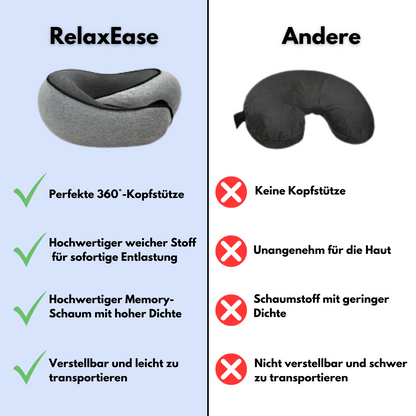 RelaxEase | Ergonomisches Nackenkissen für himmlische Entspannung ✈️