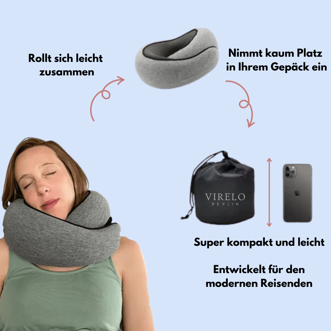 RelaxEase | Ergonomisches Nackenkissen für himmlische Entspannung ✈️
